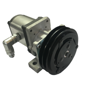 Hydraulic pump assembled to an electromagnetic clutch
